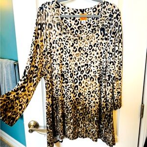 Ruby Road 2X black tan and white top